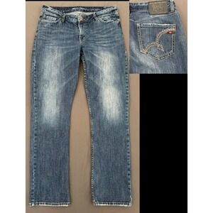 Bootheel Jeans Womens Size 30/30 Bootcut Mid Rise Medium Wash Denim Distressed